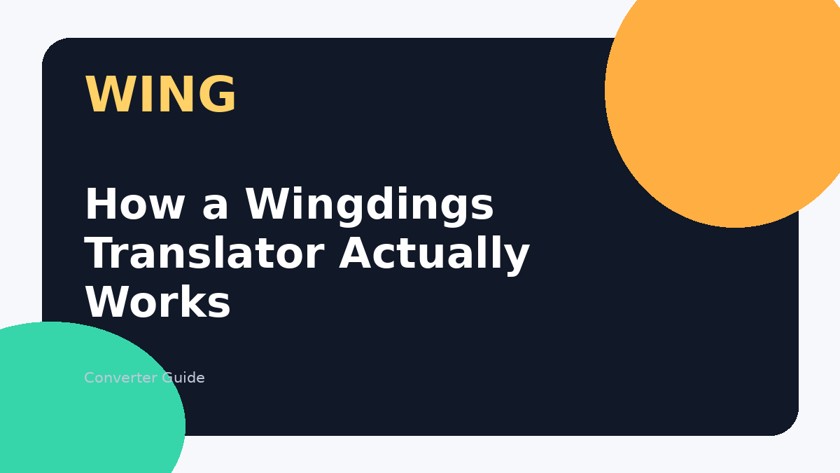 How a Wingdings Translator Actually Works